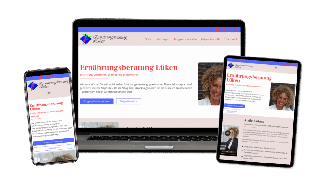 Website derErnährungsberatung Lüken aus Schortens