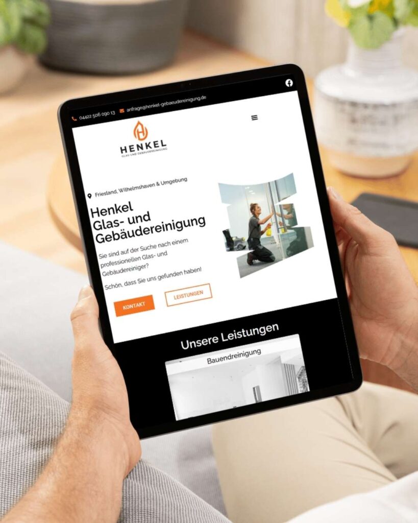 Webdesign Referenz Henkel Sande Tablet Version