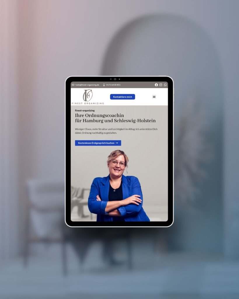Tabletversion finest-organizing.de