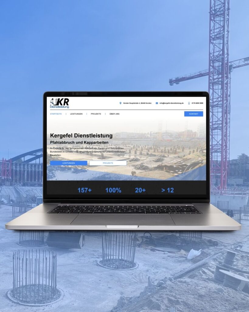 Kergefel Website Desktopversion