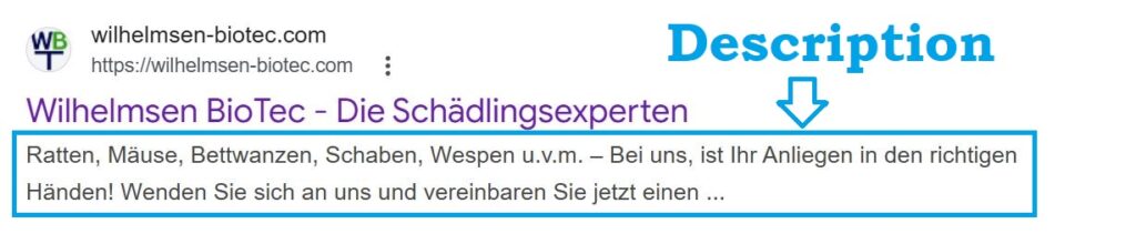 Meta-Description Beispiel Suchergebnis