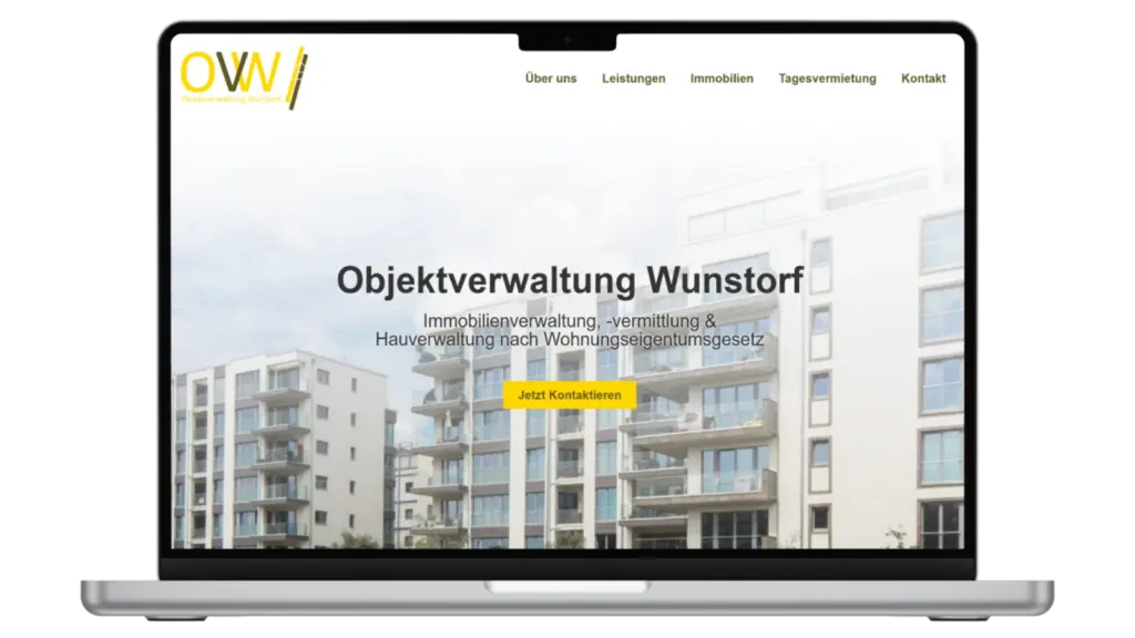 OVW Immobilien Website Referenz