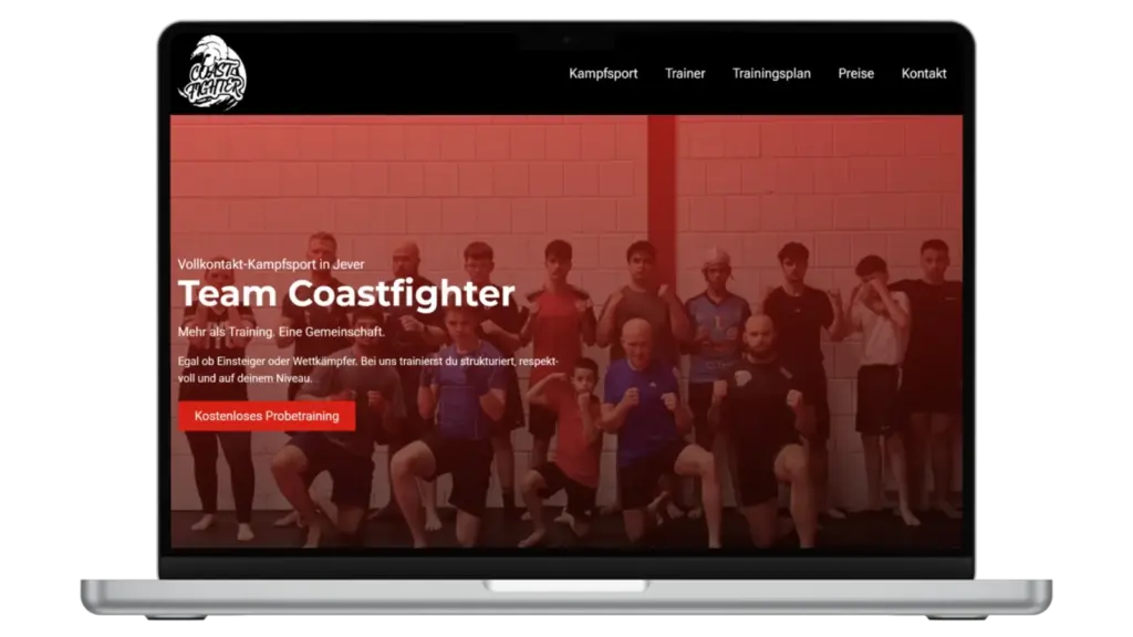Team Coastfighter Website Referenz